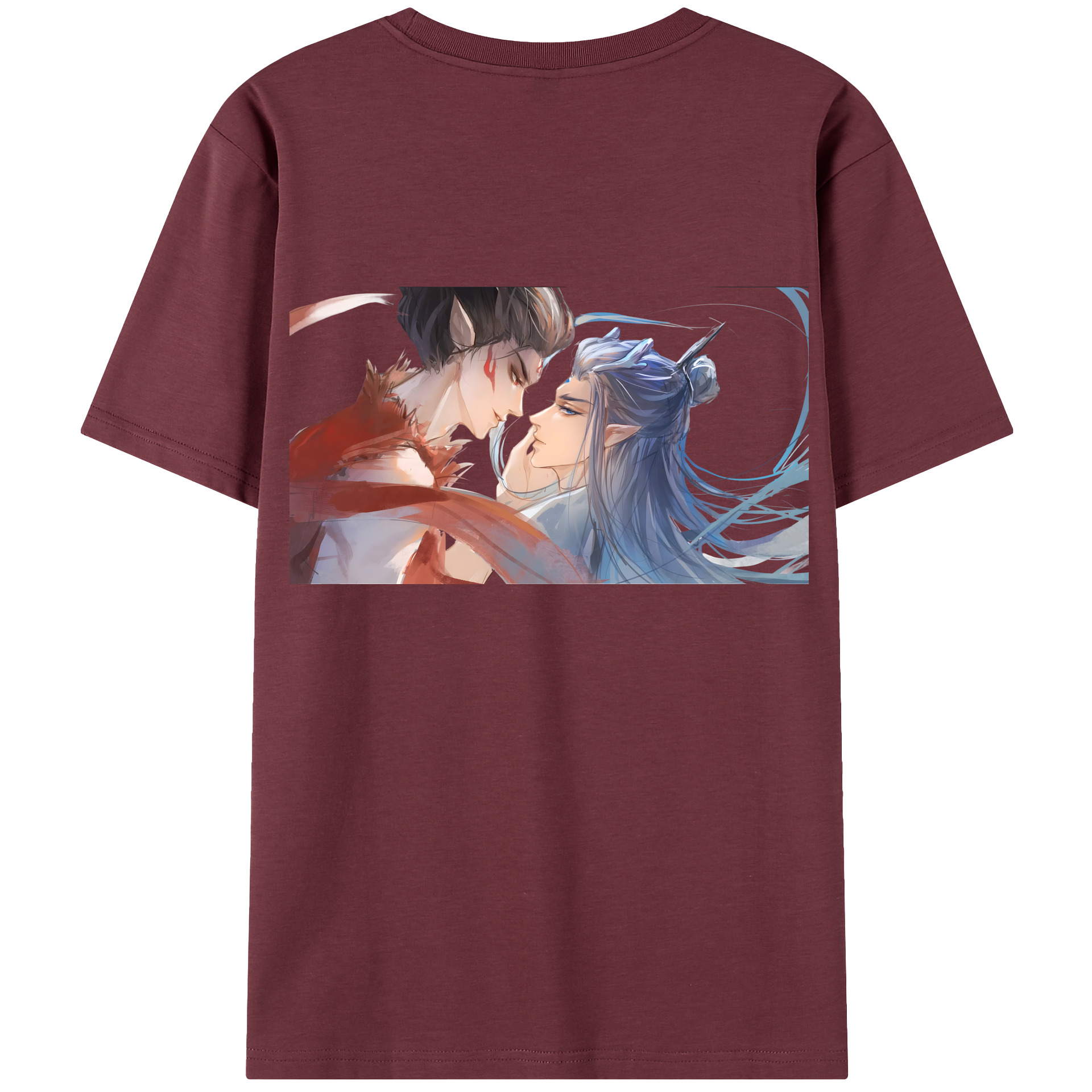 （画像用） Ne Zha 2 ナタ 魔童の大暴れ 綿100％半袖Tシャツ（背面プリント）